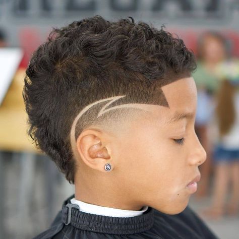 Kid Boy Haircuts, Mohawk Cut, Boys Fade Haircut, Long Hair Curly, Short Hair For Boys, Boy Haircuts Short, Hair Tattoo, Fresh Haircut