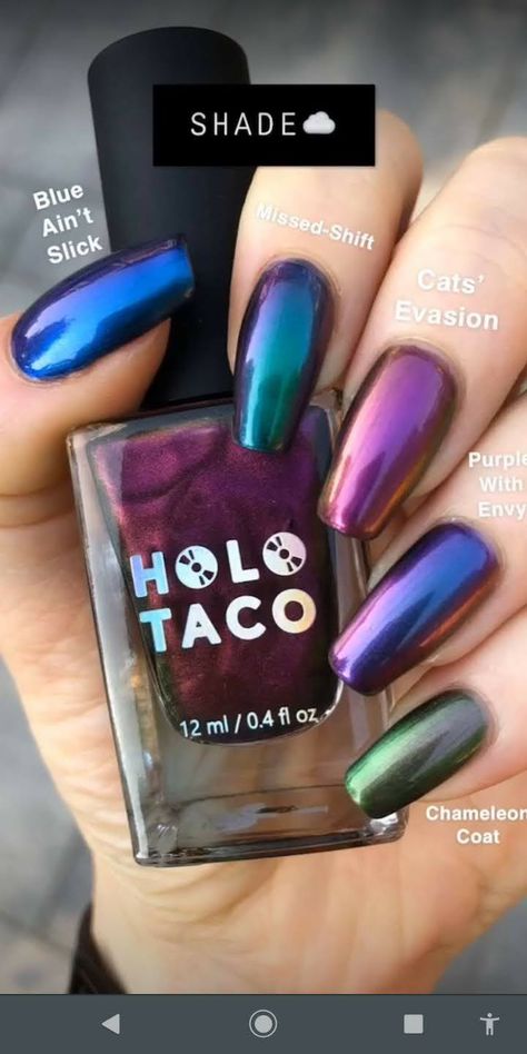 Taco Nails, Simply Nailogical, Boring Nails, Red Licorice, Holo Taco, Colors Inspiration, Holographic Nail Polish, Ideas Clothes, Holographic Nails