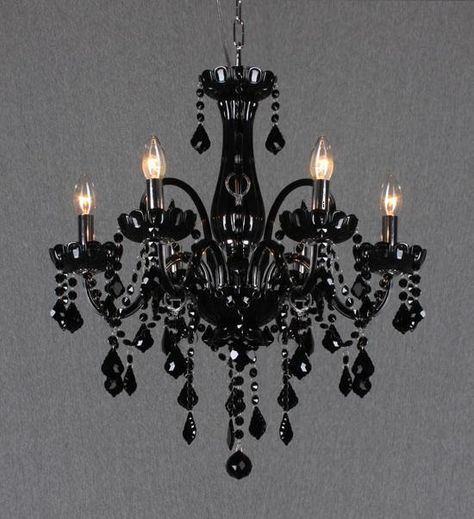 Black Murano Glass Style Handmade 6LTS Chandelier 70cm Ceiling Light Bar, Gothic Chandelier, Candle Candelabra, Hanging Ceiling Light, Light Chain, Hanging Ceiling, Candle Chandelier, Chandelier Pendant, Hanging Ceiling Lights