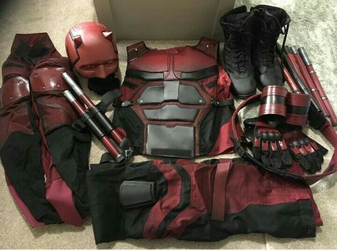 Matt Murdock Costume, Matt Murdock Cosplay, The Boys Hughie, Daredevil Suit, Daredevil Costume, Daredevil Cosplay, Deadpool Suit, Marvel Inspired Outfits, Daredevil Art