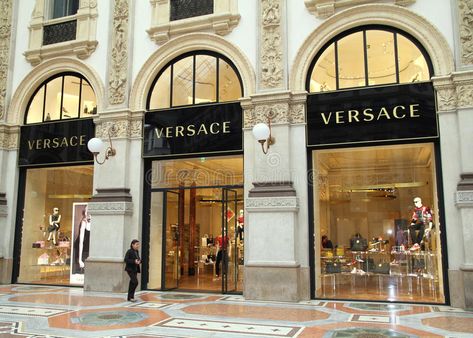 Versace Store. In Galleria Vittorio Emanuele in Milan, Italy #Sponsored , #PAID, #Sponsored, #Store, #Milan, #Italy, #Galleria Milan Italy Aesthetic, Milan Store, Versace Store, Galleria Vittorio Emanuele Ii, Italy Images, Italy Aesthetic, Store Design Interior, Store Interior, Milan Italy