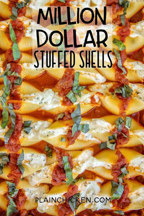 Cottage Cheese Cream Cheese, Best Stuffed Shells, Jumbo Shells Stuffed, Jumbo Shell Recipes, Baked Stuffed Shells, Easy Stuffed Shells, Jumbo Shells, Shells Stuffed, Manicotti Recipe