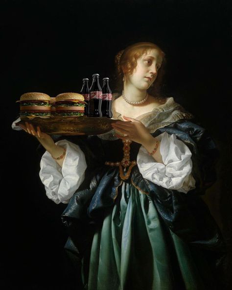 This Guy Offers Burgers To The Characters Of Classic Paintings And Wer'e Not Sure They Like It Baroque Painting, St John The Baptist, Female Rage, Rennaissance Art, The Royal Collection, Master Artists, Italian Painters, John The Baptist, Historical Art