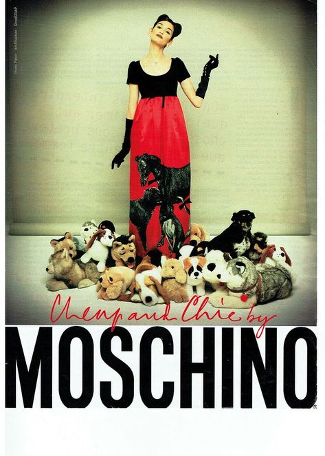 MOSCHINO CHEAP CHIC PUBLICITE ADVERTISING 1995 PHOTO: PLATON Brand Advertising, Moschino Cheap And Chic, Love Moschino, Moschino, High Fashion