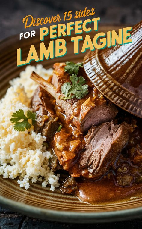 15 Mouthwatering Side Dishes to Serve With Your Lamb Tagine 🍴🤤 #LambTagine #SideDishes #Delicious What To Serve With Lamb, Lamb Sides, Lamb Side Dishes, Lamb Tagine Recipe, Harira Soup, Fig Dessert, Lamb Tagine, Chicken Tagine, Apricot Chicken