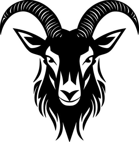 Goat - High Quality Vector Logo - Vector illustration ideal for T-shirt graphic Goat Silhouette Design, Goat Icon, Bikes Stickers, Symbol Ideas, Goat Vector, Goat Design, Goat Logo, Drawing Arts, Goat Art