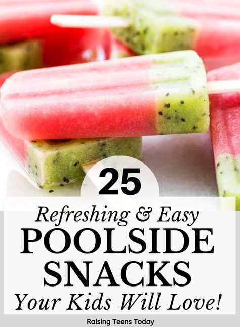 Easy Poolside Snacks, Pool Party Snacks, Poolside Snacks, Summertime Snacks, Lunch Planning, Recipe For Teens, Easy Crockpot Dinners, Snacks Ideas, Teen Fun