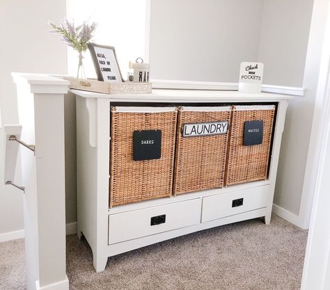 Do you have an old dresser laying around?Don’t throw it out!!!!When I redid our master bedroom and added a gorgeous DIY mantle, I had to move our old chunky dresser out of the room.Subject in question. In our upstairs, we have a little nook, that I never knew what to do with. It was the perfect spot to move to dresser too, until I figured out what I was going to do with it.I went back and forth with the idea of donating it or breaking it into pieces for the dump.DONATE. DESTROY. D Diy Wall Sconces, Diy Mantle, Laundry Station, Dresser Diy, Laundry Stripping, Diy Laundry, Grid Style, Dresser Makeover, Old Dressers