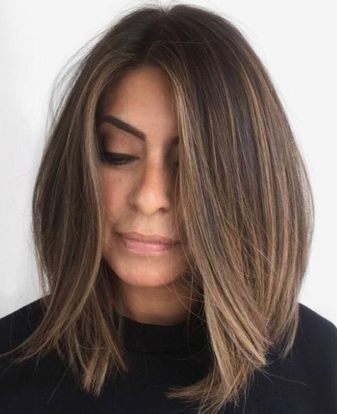 Tousled Streamlined Brown Lob Long Bob Cuts, Brunette Balayage, Long Bob Haircuts, Lob Hairstyle, Lob Haircut, Long Bob Hairstyles, Brown Blonde Hair, Ombre Hair Color, Hair Color Balayage