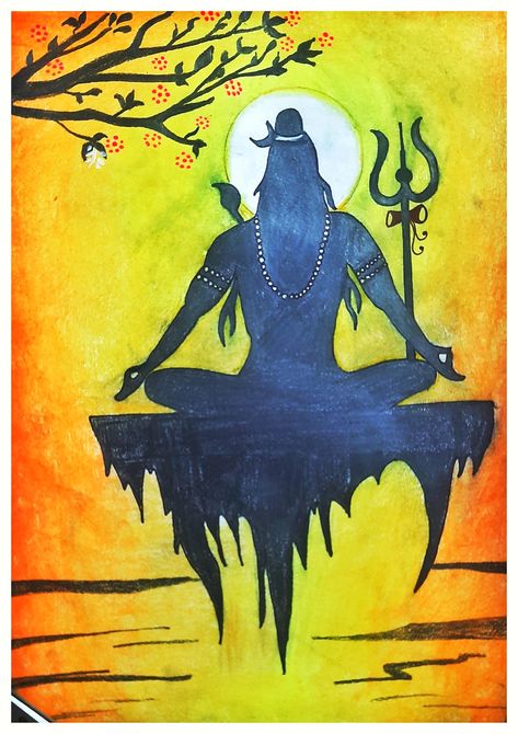 Bholenath Shiva Painting, Shiva Painting Easy, Bholenath Painting, Shankar Wallpaper, Easy Art Diy, Wallpaper Painting, Pencil Drawing Images, Fire Drawing, Pictures Of Shiva