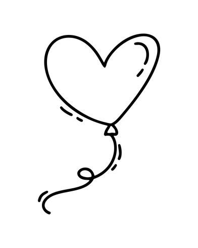 Silhouette Projects Beginner, Heart Balloon Tattoo, Balloon Doodle, Balloon Tattoo, Heart Vector, Love Decor, Doodle Design, Tattoos For Black Skin, Love Doodles