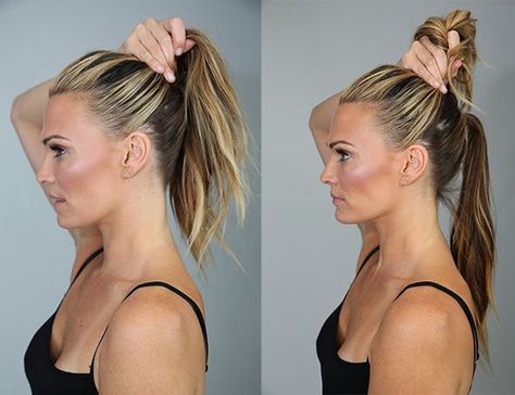 How to make a fuller ponytail High Ponytail Tutorial, Fuller Ponytail, Big Ponytail, Ponytail Trick, Full Ponytail, Ponytail Hairstyles Tutorial, Ponytail Tutorial, Perfect Ponytail, Double Ponytail