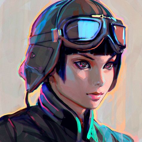 Goggles | Kuvshinov Ilya on Patreon Goggles Drawing, Kuvshinov Ilya, Ilya Kuvshinov, Sophisticated Art, What Is An Artist, Artist Alley, First Art, Art Collage Wall, Interesting Faces