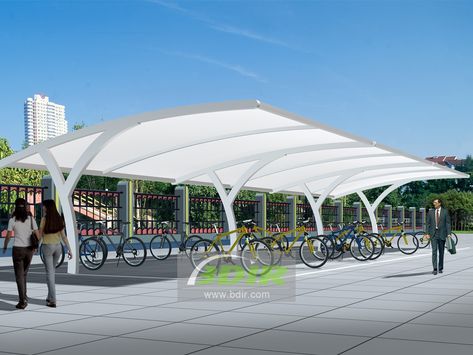 BDiR Inc. Customize Bicycle Parking Sheds, Best Mountain Bike Parking Shades, Motorcycle Parking Shelters,  Electrical Motorbike Fabric Parking Canopies. Solar Parking Canopy, Solar Canopy, Car Park Canopy Design, Bike Parking Lot, Motorcycle Parking, Bicycle Parking Design, Parking Structure, Bicycle Parking, Best Mountain Bikes