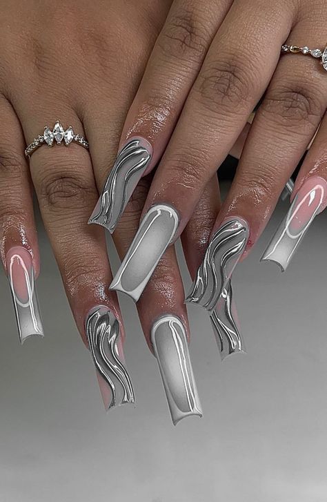 2024 Nails, Stunning Nail Designs, Eye Nails, Drip Nails, Colored Acrylic Nails, Girly Acrylic Nails, Y2k Nails, French Acrylic Nails, Dope Nail Designs