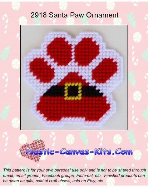 DIY Christmas Crafts to Sell: Easy Projects for Profit! Perler Christmas, Diy Christmas Crafts To Sell, Paw Ornament, Canvas Ornaments, Holiday Canvas, Plastic Canvas Coasters, Plastic Canvas Ornaments, Paw Pattern, Fun Ornaments