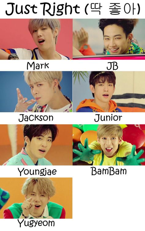 Who's Who GOT7 – Just Right Got7 Names, Got7 Lightstick, Got7 Wallpaper, Got7 Aesthetic, Got7 Members, I Got 7, Got7 Yugyeom, Got7 Youngjae, Young K