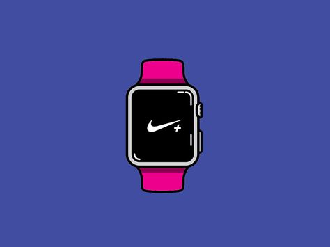 Apple Watch Illustration, Watch Illustration, Apple Watch Design, Aphmau Fan Art, Trippy Wallpaper, Iphone Photo, Iphone Photo App, Flat Design, Graphic Design Illustration