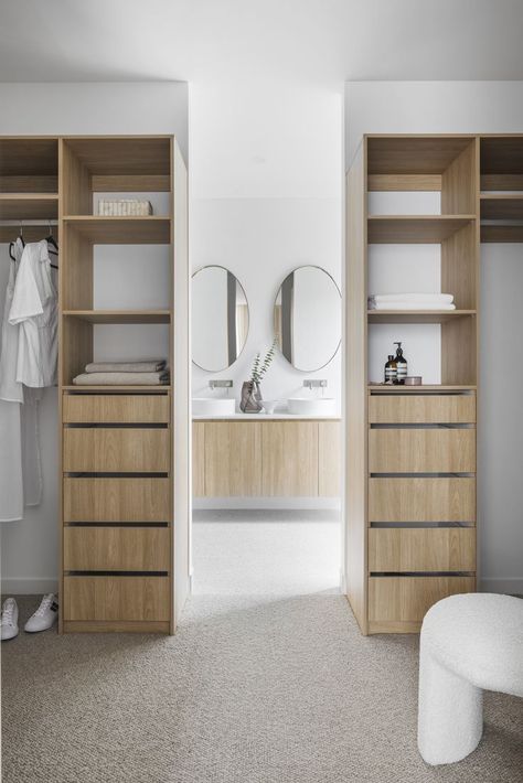 Walkthrough Closet To Bathroom Master Bedrooms, Bedroom Robe Ideas, Walk In Wardrobe Into Bathroom, Walk In Wardrobe Bathroom Ideas, Small Walk Through Wardrobe To Ensuite, Walk In Ensuite, En Suite Walk In Wardrobe, Walk In Robe Bathroom, Walk In Wardrobe Through To Ensuite