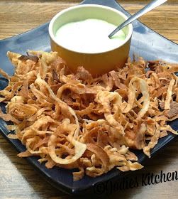 Fried Onion Straws, Onion Strings Recipe, Crispy Onion Straws, Onion Straws, Fried Onions Recipe, Family Reunion Food, Vegetable Entrees, Onion Strings, Best Roast Potatoes