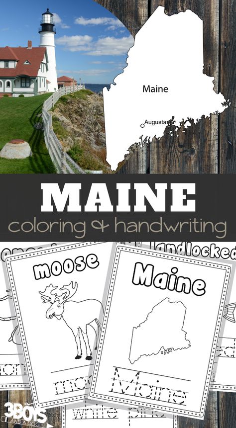 Homeschooling Worksheets, United States Geography, Maine Trip, Free Homeschool Printables, States And Capitals, The 50 States, Grand Kids, Theme Classroom, Homeschool Life