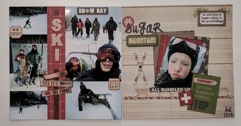 Snow skiing scrapbook layout idea Scrapbook Yearbook, Yearbook Cover Ideas, Vermont Skiing, Yearbook Cover, Scrapbooking Sports, Scrapbooking Layouts Travel, Barcelona Spain Travel, Yearbook Covers, Heart Projects