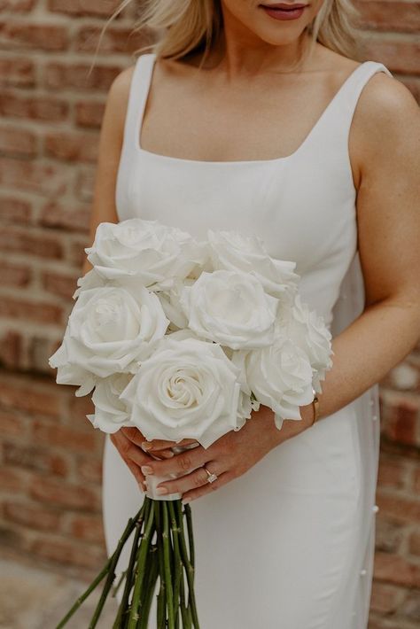 Long Stem Bouquet, Rose Bridesmaid Bouquet, Bride Bouquets White, White Rose Bridal Bouquet, White Peonies Bouquet, White Rose Wedding Bouquet, White Flower Bouquet, White Rose Bouquet, White Roses Wedding