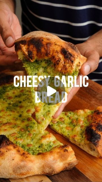 Pizza Dough Video, Garlic And Herb Cream Cheese, Herb Cream Cheese, Garlic Cheese Bread, Garlic Bread Recipe, Pizza Dough Recipe, Cheesy Garlic Bread, My My, Pizza Recipes Dough