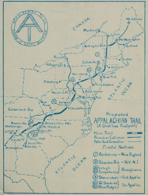 Many local hiking trails cross paths with the Appalachian Trail, but how much do you know about this iconic 2,200 mile long path? For a deep dive into the history of the A.T., check out this great post by Places Journal Appalachian Trail Gear, Appalachian Trail Map, Thru Hike, Baxter State Park, The Appalachian Trail, Hiking Map, Thru Hiking, Backpacking Tips, Appalachian Mountains