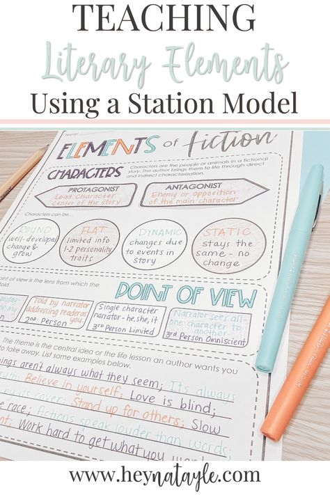 Elements Of Fiction Middle School, Eld Lessons High School, Middle School Reading Intervention Activities, Quick Writes Middle School, Literary Elements Middle School, Teaching Symbolism Middle School, Middle School Reading Stations, Article Of The Week Middle School, Literacy Activities Middle School