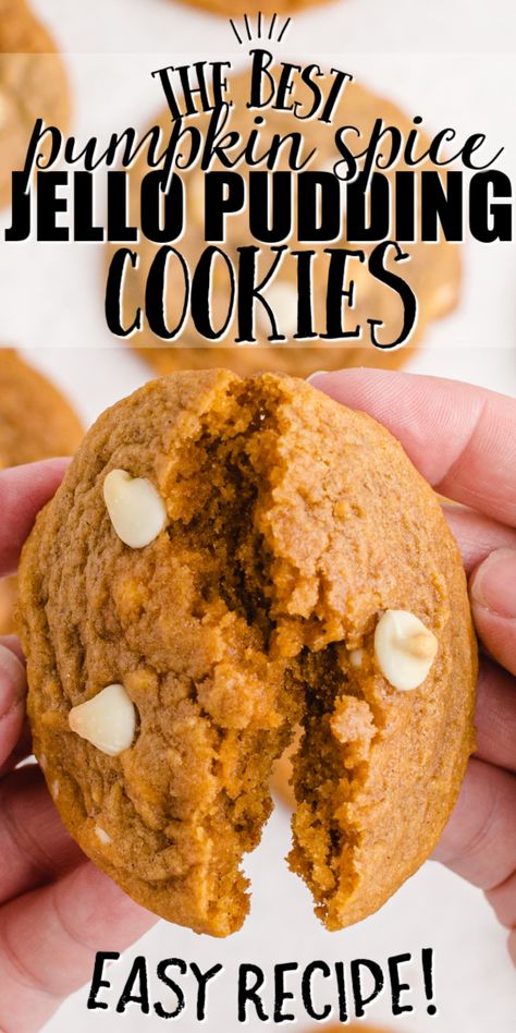 Pumpkin Pudding Cookies, Cookies With Pudding, Jello Cookies Recipe, Jello Pudding Recipes, Cookies For Fall, Jello Cookies, Pudding Cookies Recipes, Perfect Cookies, Cinnamon Roll Cookies