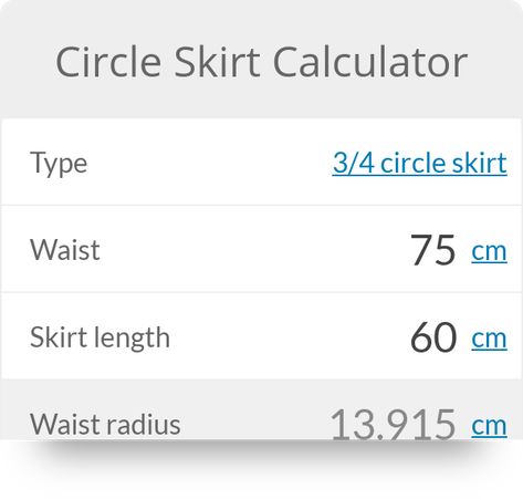 Circle Skirt Pattern Diy, Circle Skirt Calculator, Diy Circle Skirt, Pola Rok, Circle Skirt Pattern, Keto Calculator, Sewing Circles, Skirt Tutorial, Full Circle Skirts