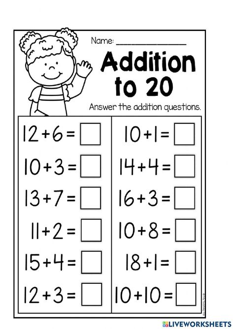 Standard 1 Maths Worksheet, First Grade Addition And Subtraction Worksheets, Easy Adding Worksheets, Subtraction Facts To 10 Worksheets, 1st Grade Math Activities Addition And Subtraction, Addition To 30 Worksheets, Math Adding Worksheets, Addition Up To 20 Worksheets, Adding For Kindergarten