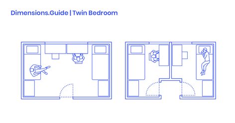 Twin Room Layout, Single Room Plan, Bedroom Dimensions Layout, Shared Kids Rooms, Organizing Bedrooms, Modular Bedroom, Bed Placement, Kids Rooms Shared, Bed Unit