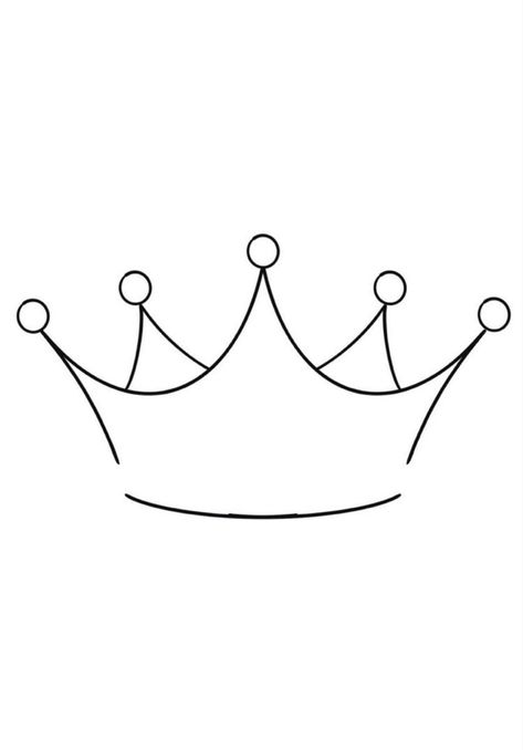 King Crown Drawing Simple, Crown Line Tattoo, Fineline Crown Tattoo, Crown Simple Drawing, Drawings Of Crowns, Crown Tattoo Outline, Crown Aesthetic Drawing, How To Draw A Crown, Crown Drawing Simple