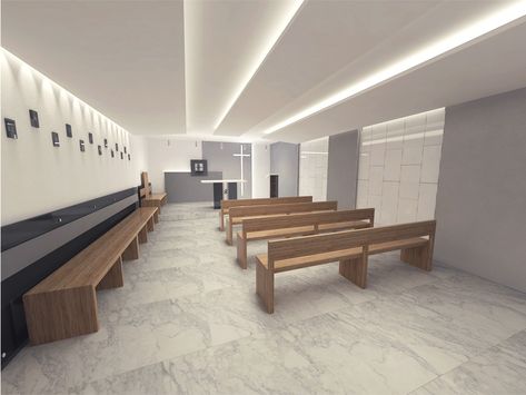 ArtStation - Hospital Chapel Mini Hospital Design Plan, Nurse Chapel, Hospital Chapel, Hospital Concept, Chapel Design, Children’s Hospital, School Project, General Hospital, School Projects