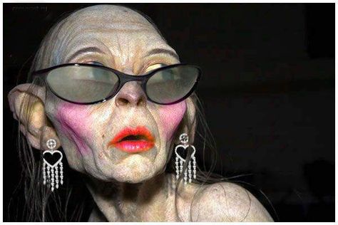 That is One Scary Gollum Gramma! Makeup, Hair, Black, Make Up