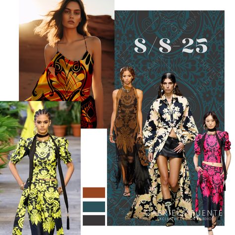 Textile Print Trends 2024, 2025 Pattern Trends, Ss25 Trend Forecast, Print Trend Ss25, Ss 2025 Fashion Trends, Ss25 Fashion Trends, Ss25 Trends, Chic Autumn Outfits, Fashion Trending Moodboard