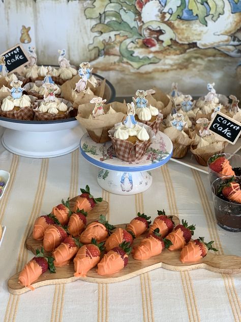 Peter The Rabbit Cake, Peter Rabbit Tea Party, Peter The Rabbit Baby Shower Theme, 1st Birthday Peter Rabbit, Peter Rabbit Baby Shower Dessert Table, First Birthday Peter Rabbit, Peter Rabbit Cookies Beatrix Potter, Peter Rabbit Birthday Party Boy Dessert Tables, Peter Rabbit Birthday