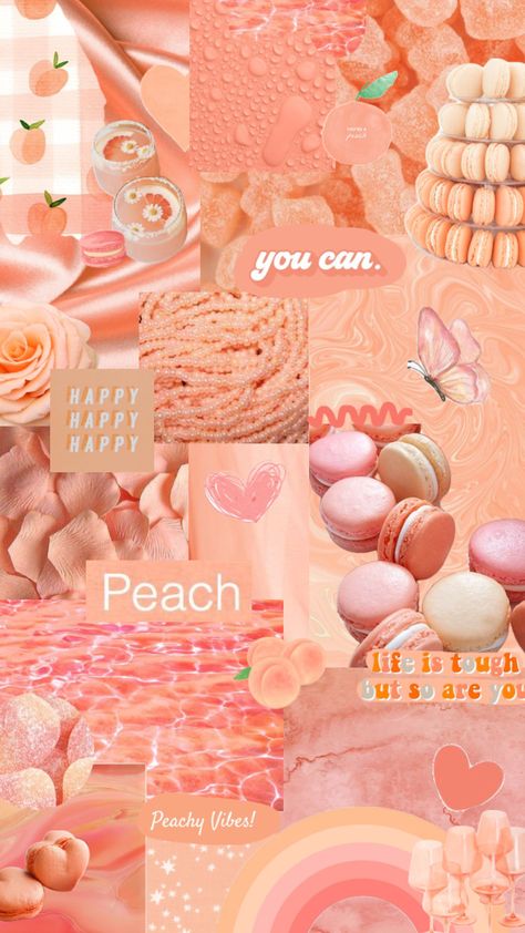 #peach #wallpaper White Peach Aesthetic, Peach Color Wallpaper, Peach Wallpaper Aesthetic, Peach Color Aesthetic, Peach Moodboard, Canva 101, Coral Aesthetic, Peach Paradise, Y2k Aesthetic Wallpaper