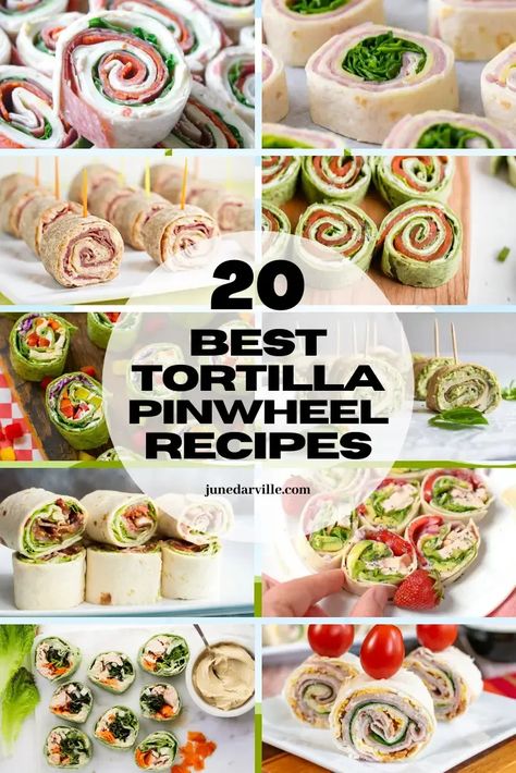 Looking for creative roll ups for a lunchbox, potluck party or an appetizer? Check out these 20 tortilla pinwheel recipes from fellow food bloggers! Tortilla Pinwheel Recipes, Tortilla Pinwheels Recipe, Finger Sandwich, Pinwheel Sandwiches, Tortilla Pinwheels, Pinwheel Appetizers, Tortilla Rolls, Roll Ups Recipes, Appetizer Platters