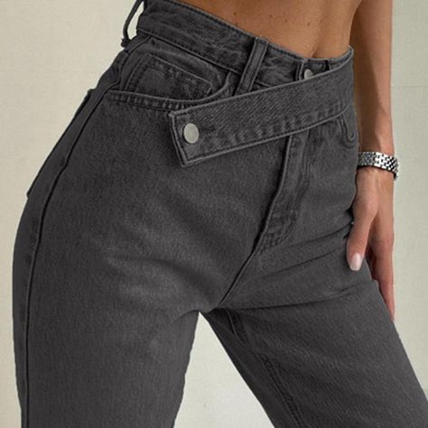 High Waisted Boyfriend Jeans, Estilo Harajuku, Jeans Claro, Denim Belt, Boyfriend Jean, Women Pants, Jeans Material, Straight Leg Denim, Waist Jeans