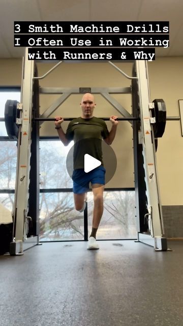 Chris Johnson PT on Instagram: "Here are 3️⃣ Smith Machine exercises I perform (when people aren’t using it for hip thrusters 🤪) & often prescribe to runners recovering from lower limb tendinopathy & bone stress injuries (BSIs):

1. 𝗦𝗶𝗻𝗴𝗹𝗲 𝗟𝗲𝗴 𝗠𝗶𝗱𝘀𝘁𝗮𝗻𝗰𝗲 𝗜𝘀𝗼𝗺𝗲𝘁𝗿𝗶𝗰 - excellent for challenging the knee extensor mechanism & lateral hip while creating a nice axial load on the spine & pelvis. It’s particularly beneficial for runners with gym access recovering from patellar tendinopathy & gluteus medius tendinopathy. When programmed appropriately, it allows for higher strain while maintaining safety. I typically aim for sets of 5, holding each rep for 5 seconds, and pair this with an exercise that locally loads the target tissue. For example, if we’re focusing on patel Hip Thrusters, Machine Exercises, Chris Johnson, Gluteus Medius, Smith Machine, Lower Limb, An Exercise, 5 Seconds, Fitness Tips