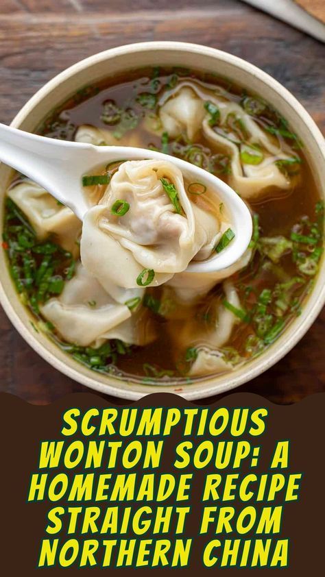 Wonton Soup is a seasoned chicken broth-based soup that is filled with boiled homemade pork wontons. Nothing beats the comforting warmth of a steaming bowl of this soup, and you can skip the take-out and make it at home!