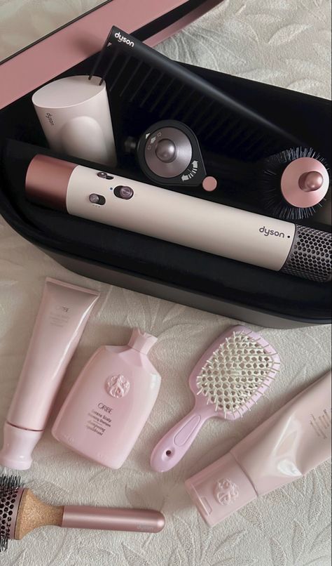 Hair Tools Aesthetic, Pink Dyson, Styling Aesthetic, Oribe Hair, Dyson Hair, Summer Vision, Pink Brush, Dyson Hair Dryer, Vogue Beauty