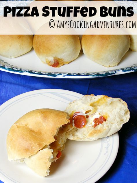 Delicious family-friendly recipes. Mostly healthy eating, but there's always room for dessert! Pizza Buns Recipe Homemade, Pizza Buns Homemade, Stuffed Buns Recipe Meat, Pepperoni Buns, Farmer Meals, Stuffed Buns Recipe, Rodeo Food, Pizza Buns Recipe, Stuffed Foods