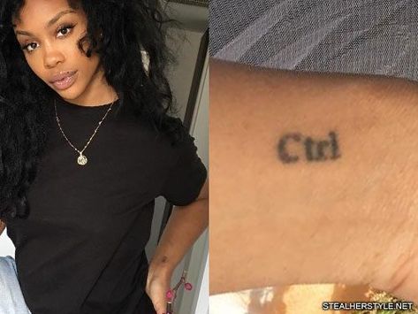 SZA's 7 Tattoos & Meanings | Steal Her ... Sza Ctrl Tattoos, Ctrl Sza Tattoo, Ctrl Tattoo, Small Words Tattoo, Song Tattoos, Sza Ctrl, 7 Tattoo, Tattoos Infinity, Tattoos Mandala