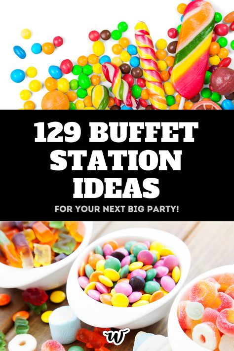 Tons of ideas for chalkboard food signs at your next big party! I've gathered 129 new buffet ideas for a fun, unique experience! #freeprintable #weddingfood #buffetideas #chalkboardsigns Food Signs For Party, Diy Food Signs For Party Buffet, Buffet Food Labels Diy, Buffet Food Labels Table Signs Diy, Buffet Signs Food, Buffet Stations, Snack Station, Birthday Party Snacks, Food Signs