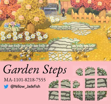 Custom Designs | MA-1101-8218-7555 | Animal Crossing (ACNH) | Nookea Cottagecore Animal Crossing, Acnh Cottagecore, Animal Crossing 3ds, Animals Crossing, Ac New Leaf, Animal Crossing Guide, Animal Crossing Wild World, Path Design, Qr Codes Animal Crossing