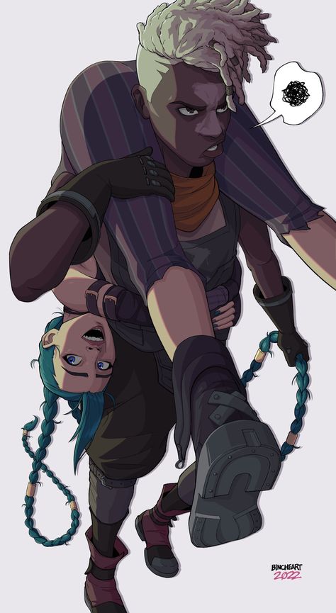 Arcane Fanart Jinx And Ekko, Powder And Ekko Fan Art, Ekko Jinx Fanart, Jinx Ekko Fan Art, Arcane Matching Wallpaper, Arcane Timebomb Fanart, Arcane Ekko And Powder, Ekko And Powder Wallpaper, Arcane Ekko X Jinx Fanart